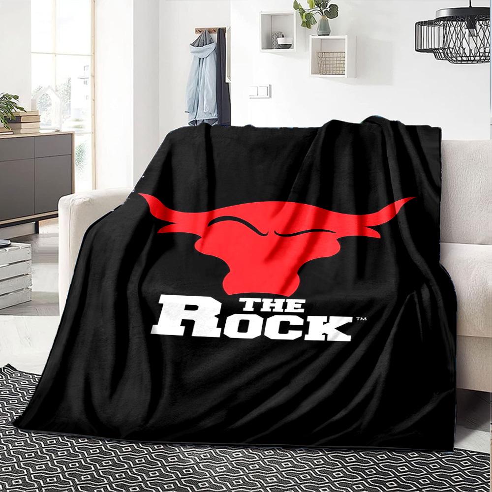 1pc THE ROCK Soft Flannel All Season Throw for Home, Office, Outdoor UseDurable Comfort Soft Warm Throw for Home