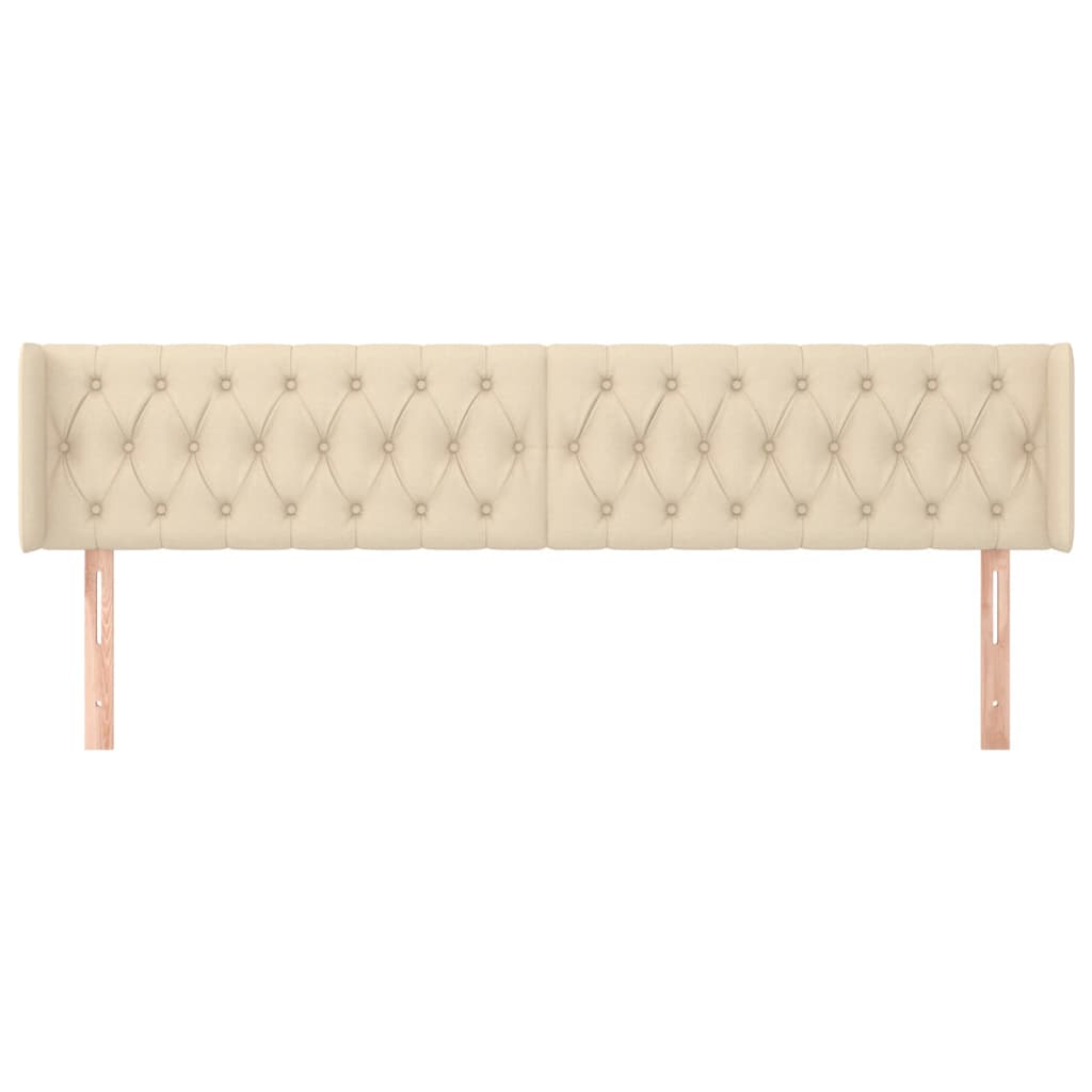 Vidaxl Wingback Headboard, Cream, 183X16X78/88 Cm, Fabric