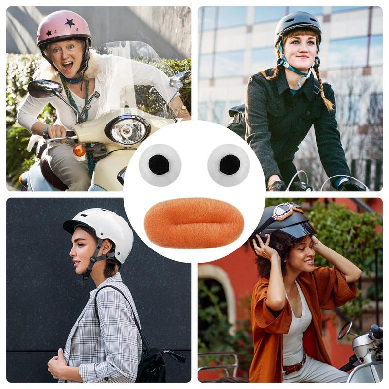 Motorcycle Hat Embellishments Funny Plush Expression Sausage Mouth Fun Decor Creative Embellishments Multi-Purpose Use On