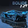 Modellino Auto Sportiva in Lega Bugatti Bolide 1/24 Diecasts & Veicoli Giocattolo Modello Auto Concettuale in Metallo Simulazione Suono Luce Regalo per Bambini