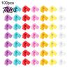 Birthday Party Decor 100Pcs Balloon Knot Tying Tool, Plastic Clip Sealer for Plum Blossom Buckles Decor, Quick Seal Fastener Wedding Birthday,