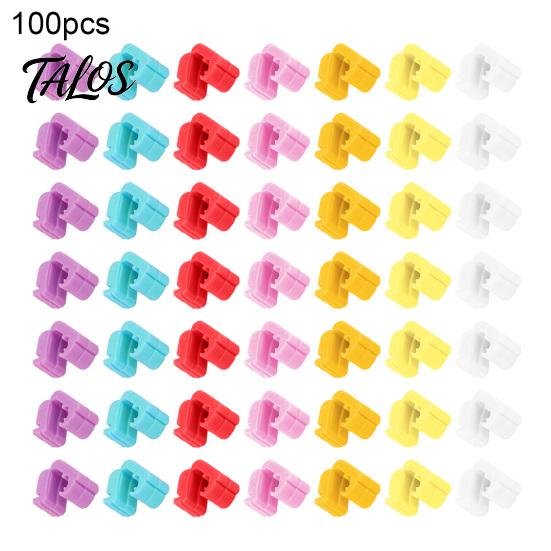 Birthday Party Decor 100Pcs Balloon Knot Tying Tool, Plastic Clip Sealer for Plum Blossom Buckles Decor, Quick Seal Fastener Wedding Birthday,