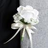 6 Stück Realistischer Seidenblumen-Anstecker Hohe Simulation Seidenrosen-Ansteckblume für Bühnenauftritte und Hochzeitsfeiern