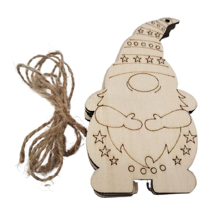 10 Pcs Christmas Dwarf Wooden Decorations for Windows Trees Hanging Decorations