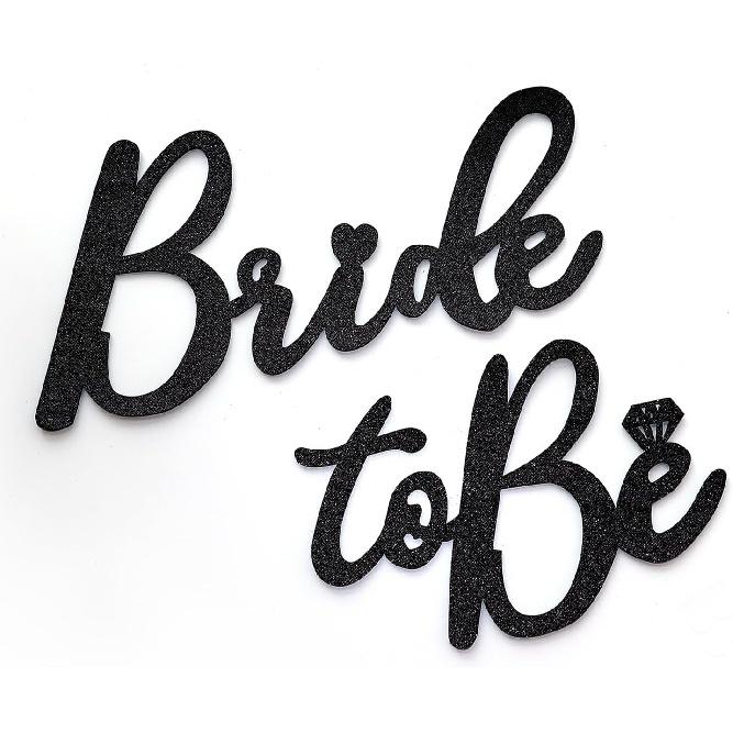 Bride to Be Felt Sign for Backdrop - Glitter Champagne Bride to Be Signs Felt Letters for Bachelorette Party Decorations Welcome to Bridal Shower