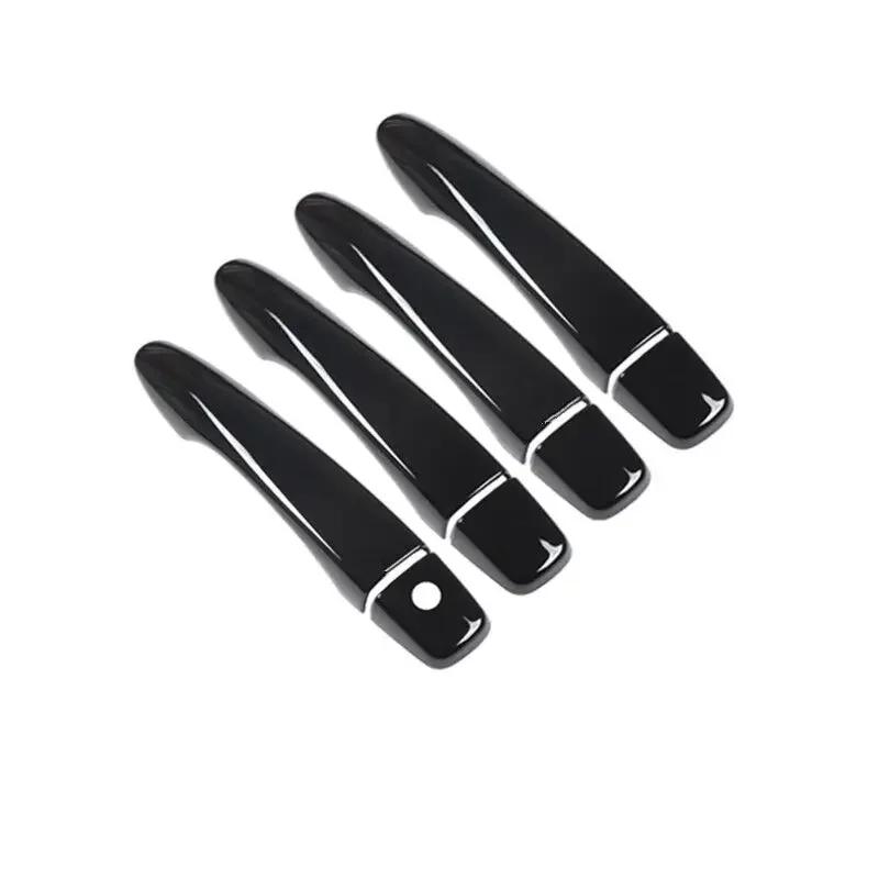 For Renault Kadjar 2015 2016 2017 2018 Gloss Black Chrome Car Door Handle Cover Catch Cap Trim Molding Accessories