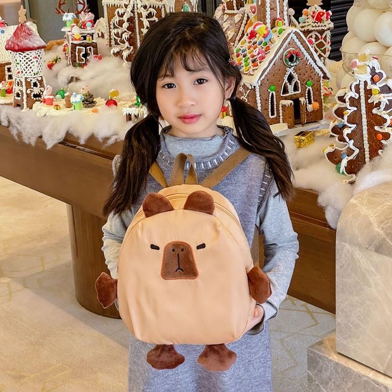 Capybara Cartoon Backpack Kindergarten Lightweight Travel Bag Gift Children
