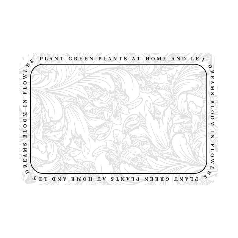 Floral PU Leather Placemat Waterproof Heat-Resistant Dining Table Mat Oil-Proof Decorative Table Pad for Home & Kitchen
