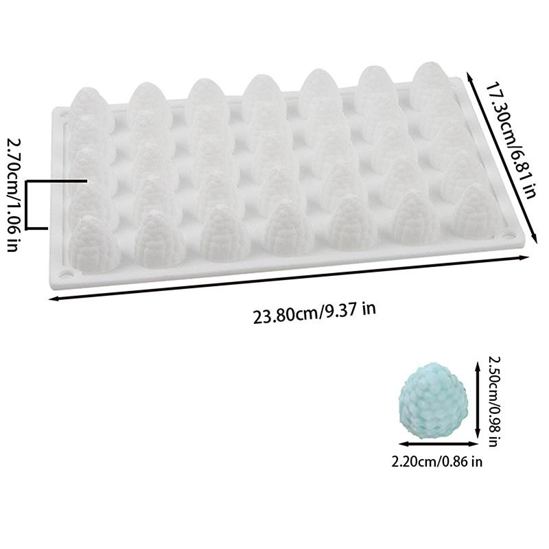 3D Raspberry Fruit Ice Cream Silicone Mold Diy Pudding Chocolate Mousse Mould Dessert Cake Decoration Tool Pastry Baking Pan