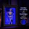 Unique Skeleton Gift LED Dancing Frame Decor, Glowing Spooky Night Light for Gothic Desk Accessory Shelf, Halloween Party Atmosphere Ornament,