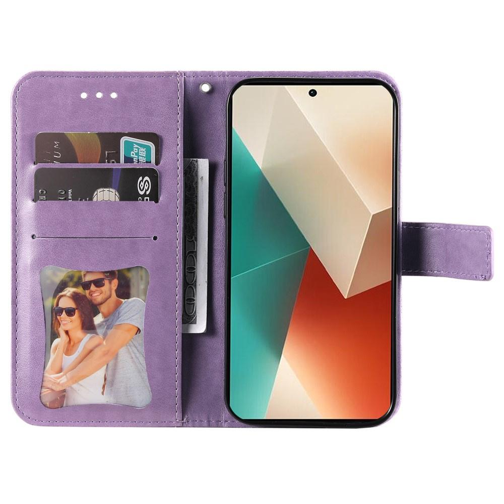 Flip case for Xiaomi Redmi Note 13 5G, Mandala, purple