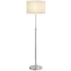 Floor Lamp Dimmable with Linen Shade E27 Height-adjustable Beige