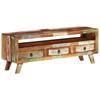 TV Cabinet Multicolored 110 X 30 X 40 Cm Solid Reclaimed Wood