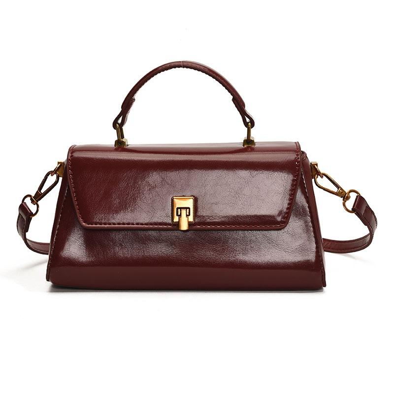 Tragbare hochwertige kleine quadratische Tasche Damen Winter neue Retro trendige Mode Schultertasche Nischendesign Damentasche