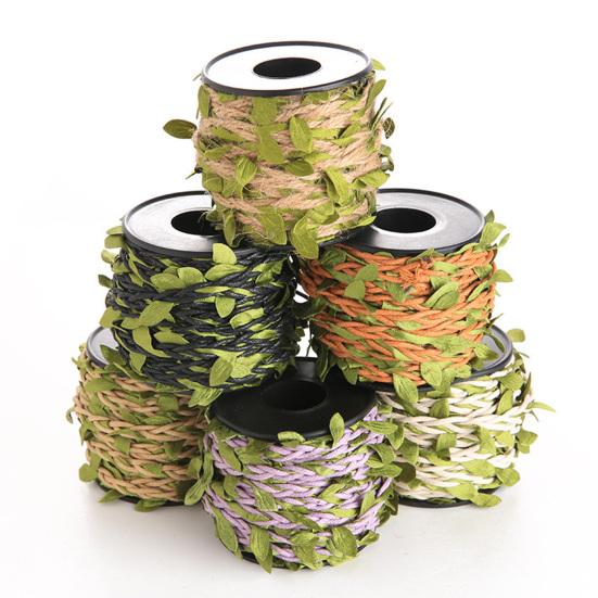 Künstliches Rankenseil, umweltfreundliches, verschleißfestes Hanfseil aus Stoff mit künstlichen Ranken, grünen Blättern, für Zuhause