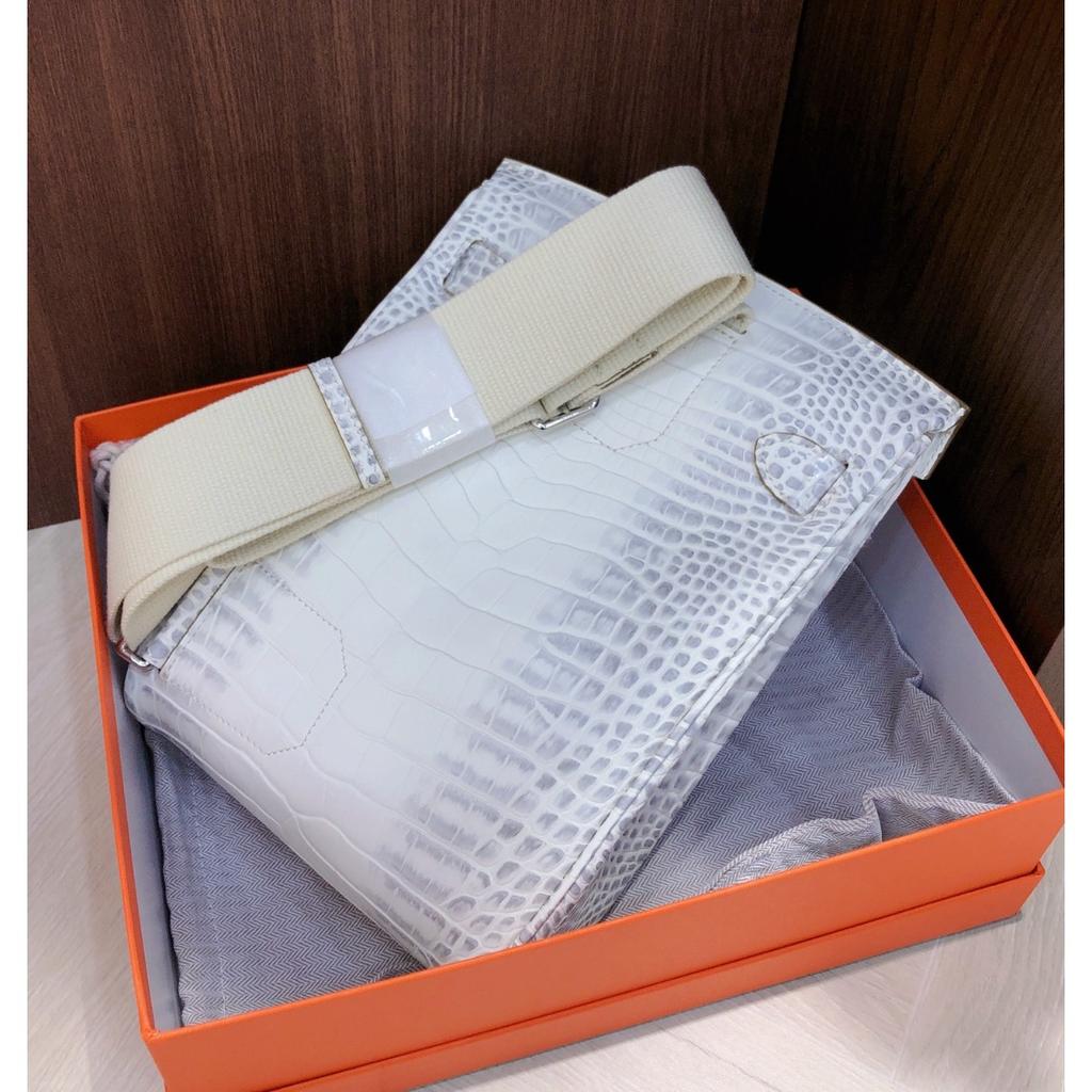 New first-layer cowhide matte crocodile pattern breast bag unisex backpack genuine leather Keli shoulder messenger bag