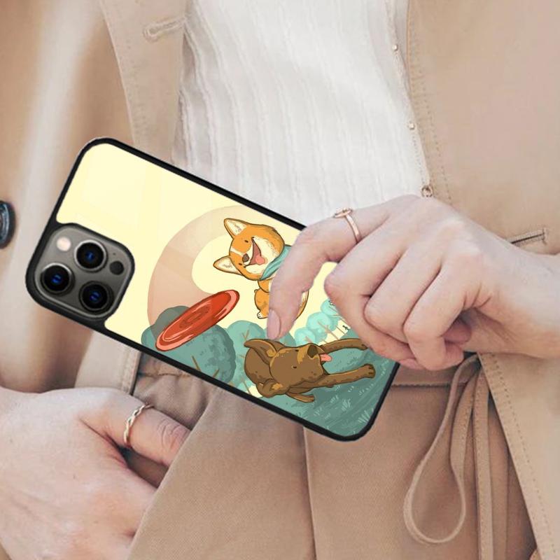 Cartoon Corgi Magnetische Handyhülle Für APPLE iPhone 17 Air 16 14 13 12 Pro Max 15 Plus Kabelloses Laden Mit MagSafe Abdeckung