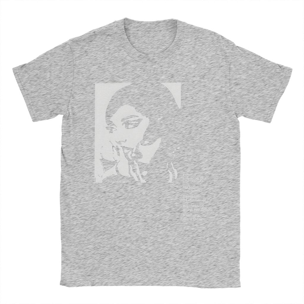 Harajuku T Shirt Summer Ariana Grande Double Vision Deluxe T Shirts Cotton Tee Shirt for Couple Loose Short Sleeve Clothes