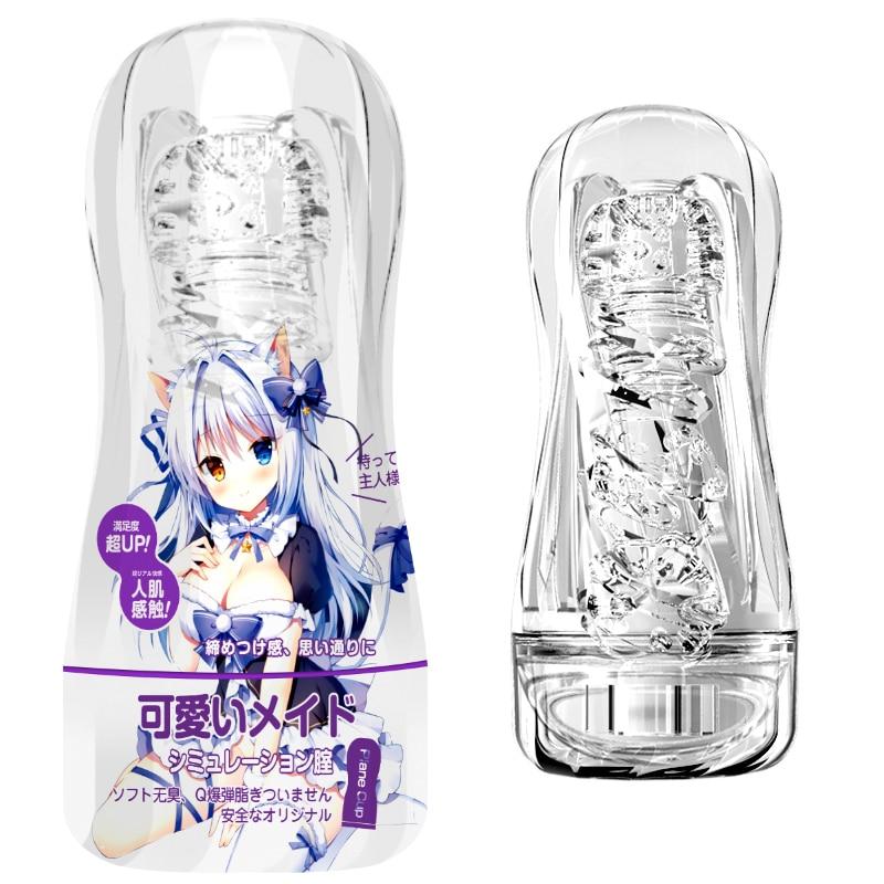 Sex Toys Skutečná vagina Muž Transparentní Masturbátor Cup Vytrvalostní cvičení pro dospělé Pussy Vacuum Pocket pro muže Glans Masážní míč