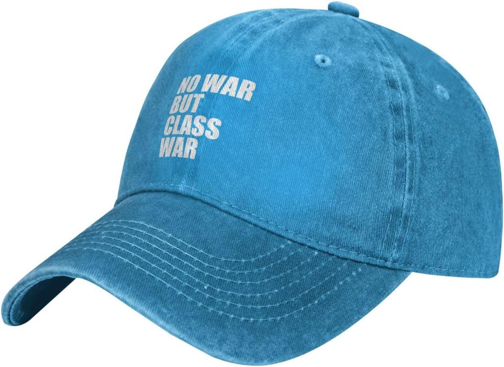 No War But Class War Baseball Cap Vintage Washed Cotton Adjustable Distressed Sunhat Casual