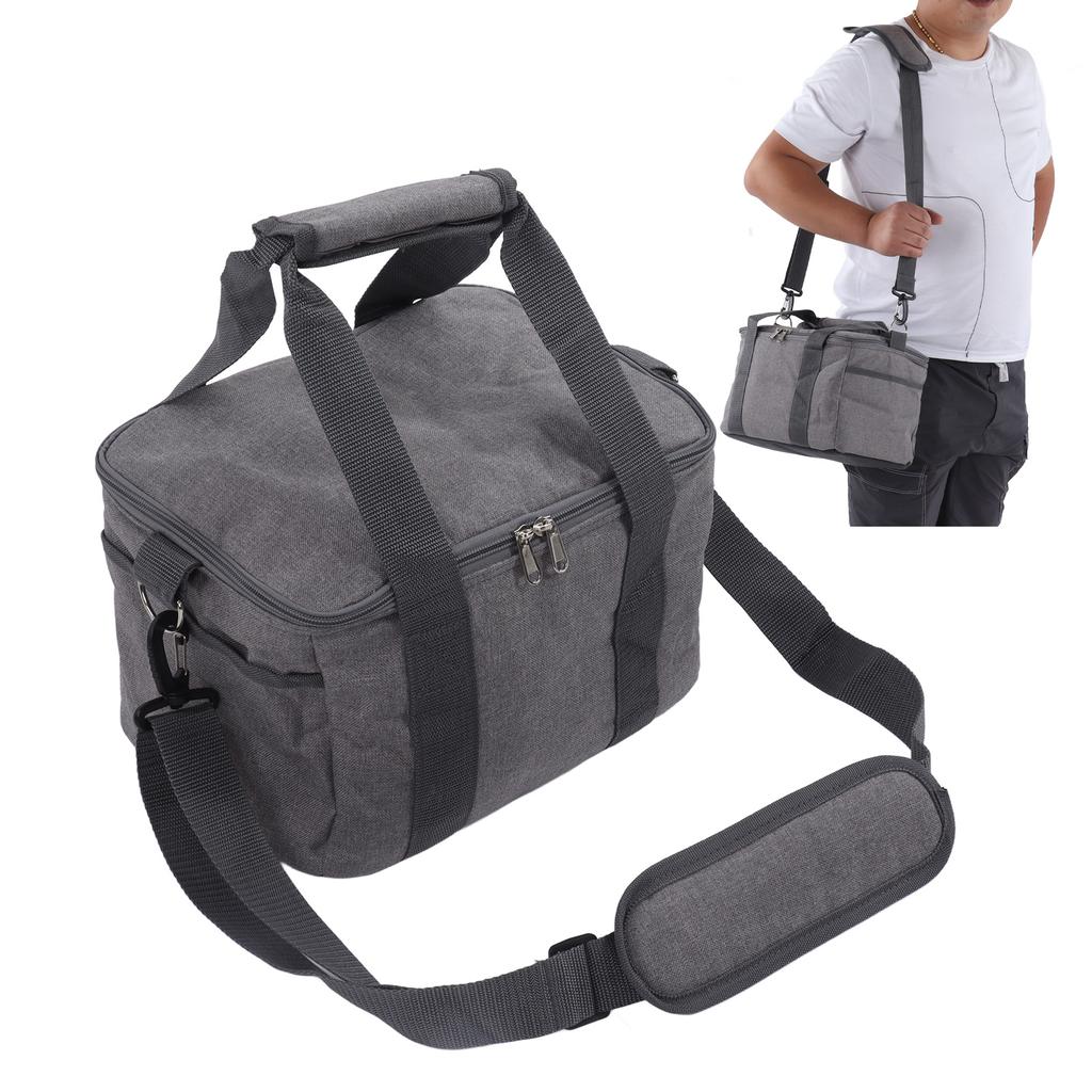 Cooler Bags Insulated Grey Oxford Cloth Retractable Straps Large Capacity Waterproof Cooling Double Ended Zipper Bag