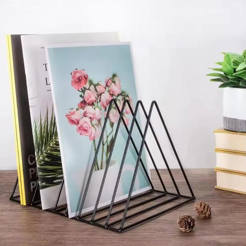 1Pcs Multifunctional Vertical European Art Collection Album Display Rack 5/9 Grids Storage Rack For Vinyl Records Magazine