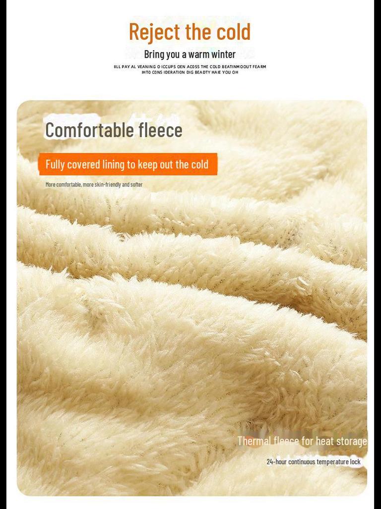 Herren Winter Kurze Lammfell Baumwolljacke - Winddicht, Warm Business Casual Mantel