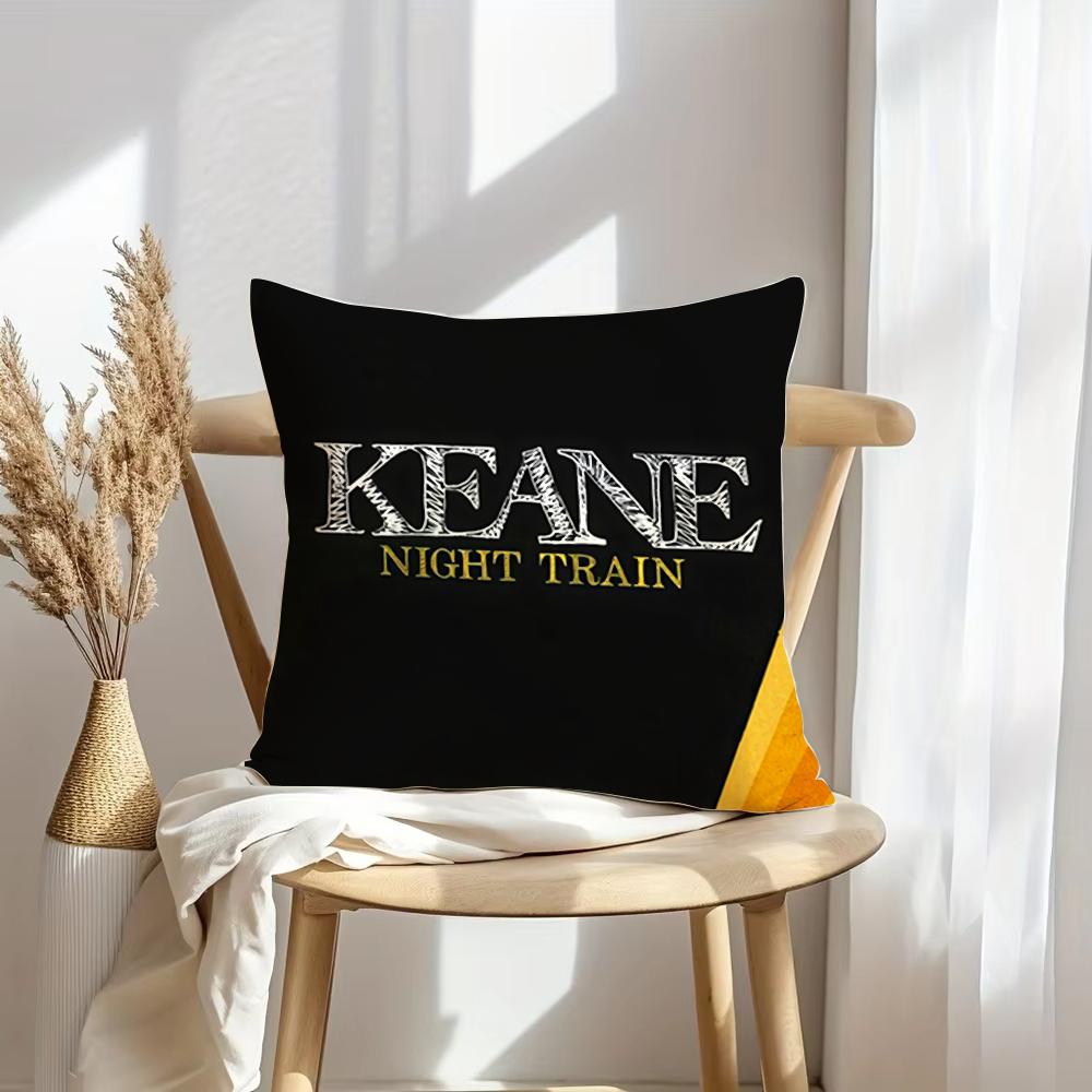 Band K-Keane Rock Cushion Cover Soft Plush Throw Pillow Cover | Double-Sided Decorative Cushion Case | Sofa Bedroom Home Decor