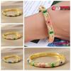 Traditional Hollow Out Flower Bangle Double Bangle Women's Hand Bracelet  Girls