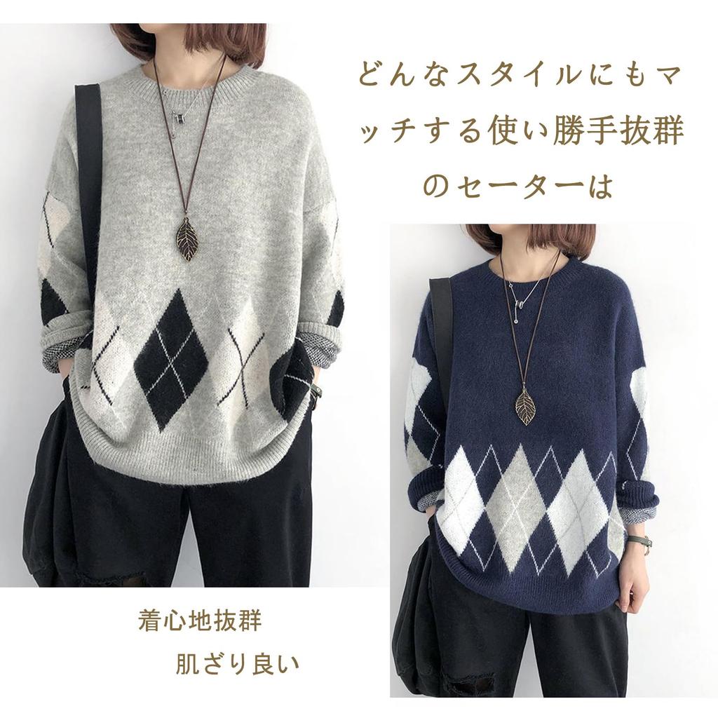 Knit Sweater Long Crew Loose Perfect for Going Winter [OGCPWYQZ] Women's Top, Sleeve, Neck, Patterned, Casual, Warm, Stylish, Slimming, Soft, Fit,