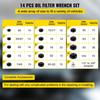 Oil Filter Socket Set Cup Socket Tool Set 15PCS Oil Filter Cap Wrench