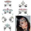 6 Sets Rhinestone Mermaid Face Jewels Tattoo - Body Stickers Crystal Tears Gem Stones Bindi Temporary Stickers