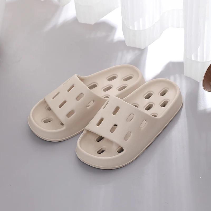 Men Bathroom Anti-slip Slippers Women Summer Beach Flat Sandals Couple Home Indoor Outdoor House Shoes