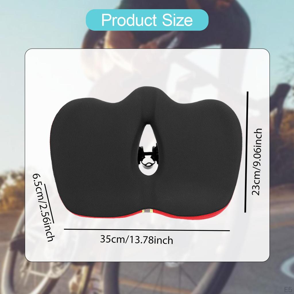 Saddle Seat Cycling Cushion Pad Comfort Wide Bike Shockproof for Leisure Indoor Riding