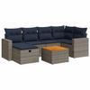 VidaXL Garden Lounge Set with Cushions 7 Pcs Grey Braided Resin 3325792
