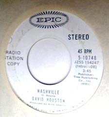 

7inch Record DAVID HOUSTON - Nashville 510748 Epic 1971 US Country/Folk Used