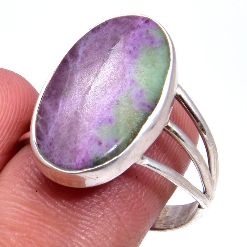 

Ruby In Zoisite Handmade Lab-Created 925 Sterling Silver Jewelry Ring S.8 c8s39