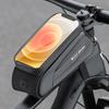 West Biking 7,0 Zoll Fahrrad-Telefon-Touchscreen-Tasche, reflektierende Oberrohrtasche aus Eva-Hartschale, wasserabweisende Vorderrahmentaschen