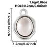 2pcs/Lot Geometric Stainless Steel Spiral Heart Oval Silver Color Charms For Jewelry Making Bulk Handmade Necklace DIY Pendants