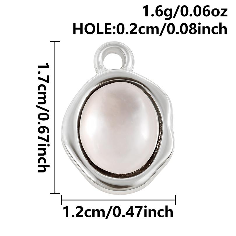 2pcs/Lot Geometric Stainless Steel Spiral Heart Oval Silver Color Charms For Jewelry Making Bulk Handmade Necklace DIY Pendants