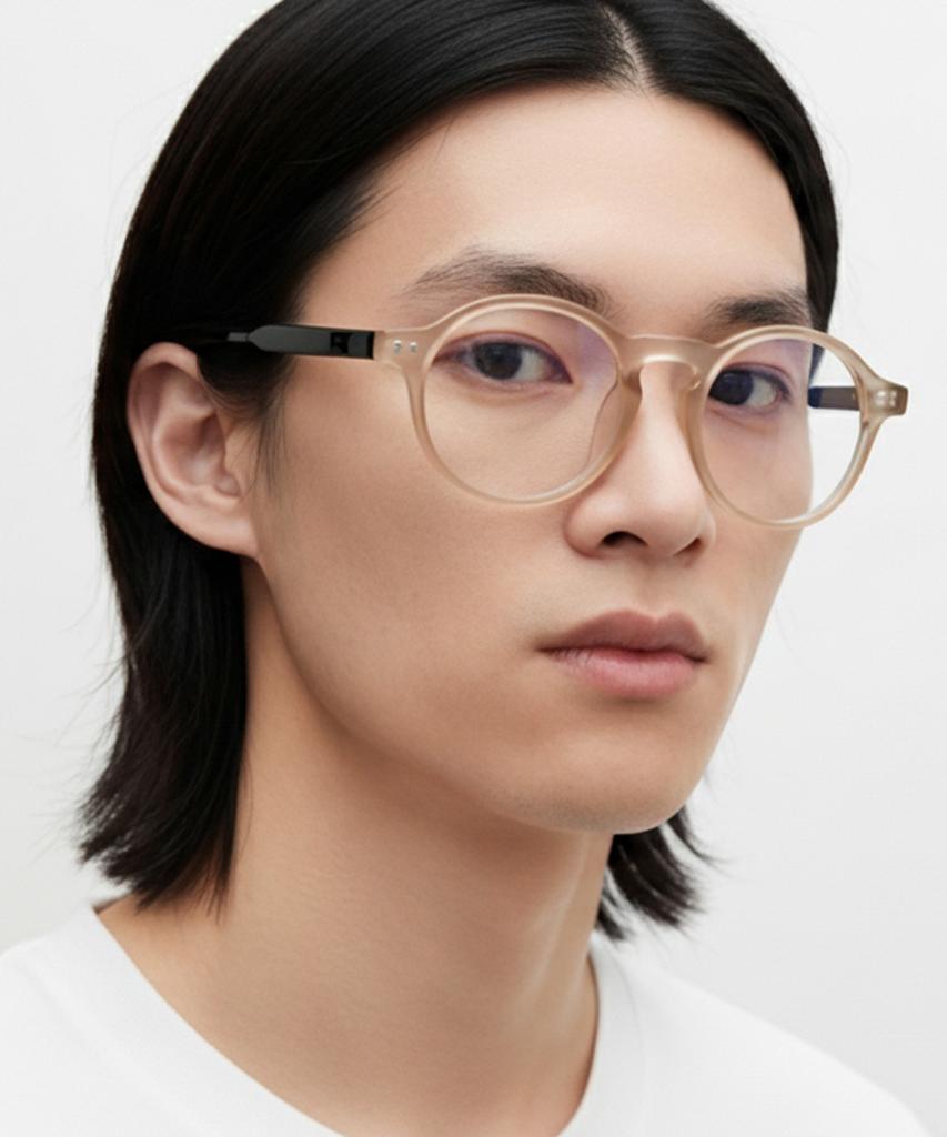 Leunehauwin Orange Beige/Black Glasses Dr2211N