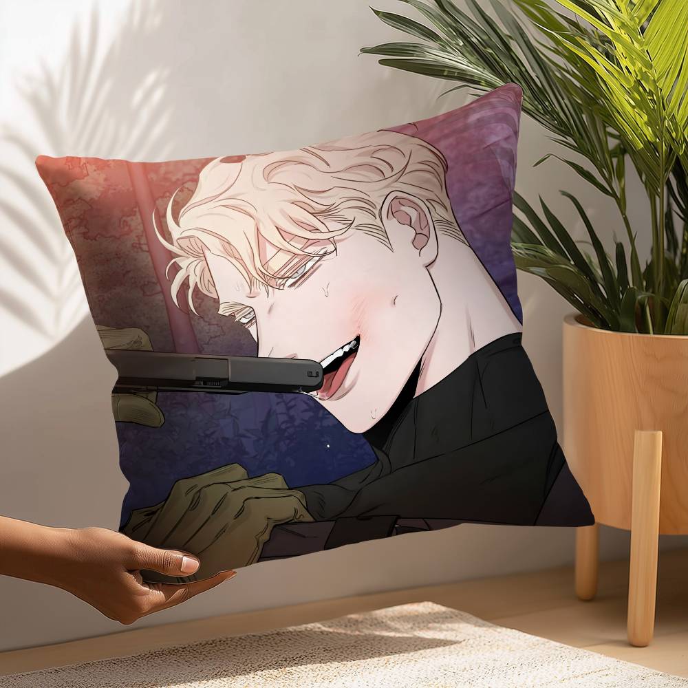 BL M-manhwa Anime Pillow Case Plush Fabric Soft Pillowcase Double Sided Print Cushion Cover Household Gifts