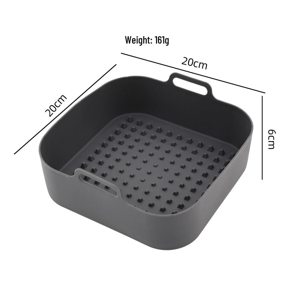 Air Fryer Silicone Baking Tray - Easy Clean, Round Silicone Mat for Household Use