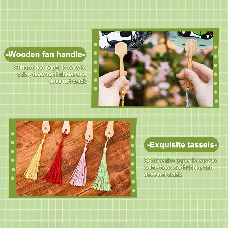 Éventail à main tendance Panda rétro à vent, pompon, danse, éventail à main, cheongsam, costume Tang, accessoires de fête de mariage