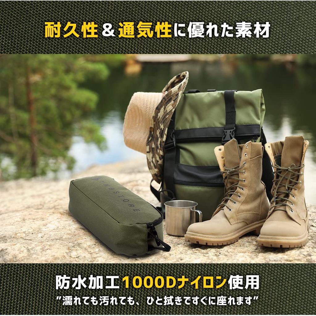 Outdoor Chair Camping Chair Folding Hiking Compact Ultra Light Climbing [YMB STORE] (Black)