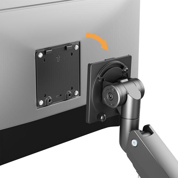 Support de moniteur - maclean - mc-968 - double bras - ressort à gaz - 17-57 pouces - 27 kg