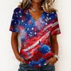 Camicie da Donna T-shirt Trendy con Scollo a V Top Stampati Casual da Donna