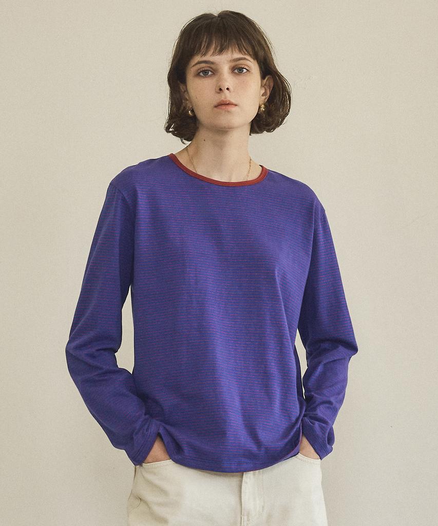 Banwonateullie A3497 Striped T-Shirt_Blue