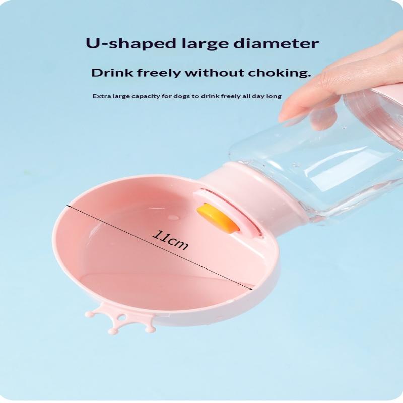 Pet Water Bottle Portable Pet Accompanying Cup Dog Travel Water Bottle Drinking Food Bowl 2 In 1