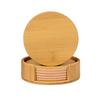 6PCS Hot Sale PU Leather Marble Coaster Drink Coffee Cup Mat Easy To Round Tea Pad Table Holder Clean Placemats Coaster Set